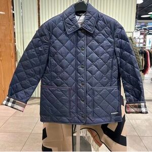 Burberry Navy Quilted Jacket for WOMEN